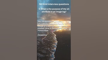 What is the purpose of the alt attribute in an image tag? #html #coding #interviews