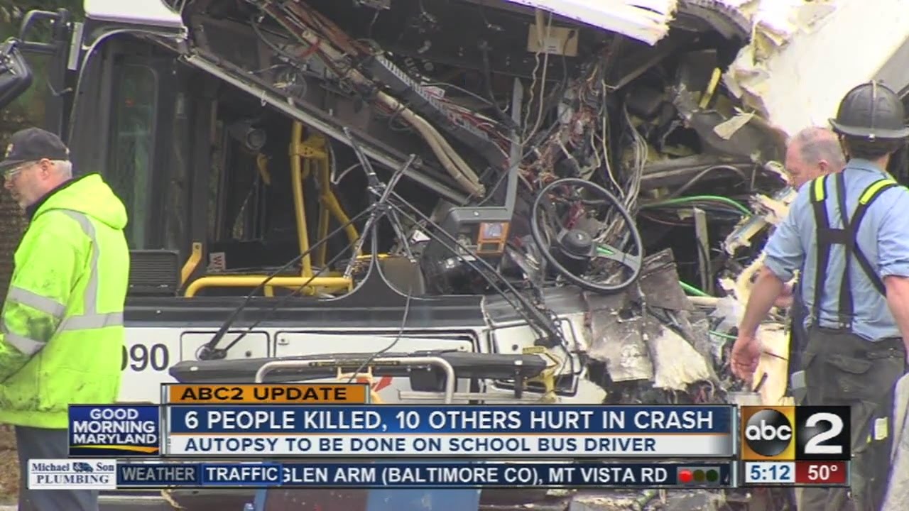 6 killed, 10 hurt in deadly southwest Baltimore bus crash