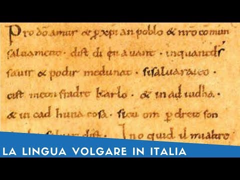 La Lingua Volgare in Italia (Letteratura Italiana)