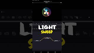Sweep Light Effect – Edit Trick for Everyone (DaVinci Resolve)