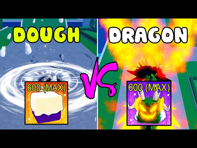 COMPARANDO FRUTAS DRAGON VS DOUGH no BLOX FRUITS !! * QUAL É A