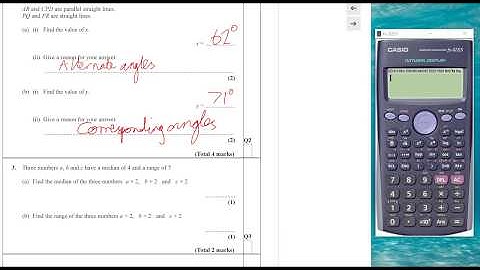 Median and range   Edexcel IGCSE 3H June 2010 Q3