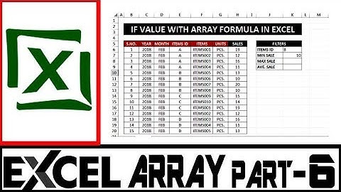 Part- 06 | Ms Excel Array Formula Series In Hindi | Logic IF Value With Array