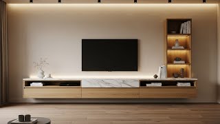 200+ Latest Modern TV Wall Unit Ideas 2025 | Floating Cabinet Designs & Living Room Inspirations