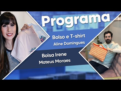 CUSTOMIZAÇÃO DE BOLSO E T-SHIRT e BOLSA IRENE EM CROCHÊ