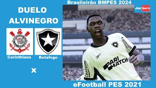 Corinthians x Botafogo | efootball PES 2021 (PC BMPES) | Brasileirão 2024 | Neo Química Arena