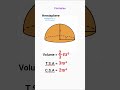 Hemisphere formulas | Volume, TSA & CSA | #educoclasses25