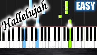 Video thumbnail of "Hallelujah - EASY Piano Tutorial by PlutaX"