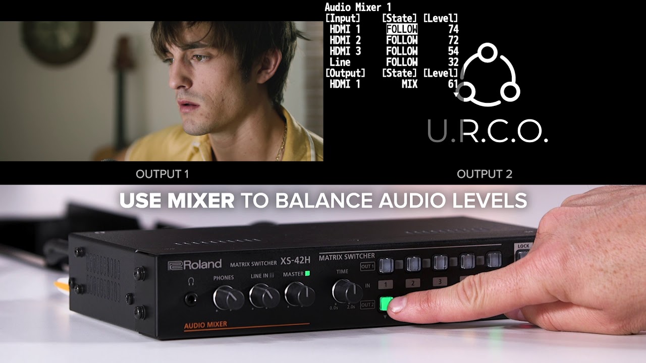 Roland XS-42H Matrix Switcher - Audio Settings 