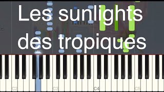 Video thumbnail of "Gilbert Montagné - Les sunlights des tropiques - Hard piano tuto"