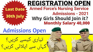 AFNS Registration Open/Armed Forces Nursing Service/AFNS Admissions 2021 Open/How to Apply for ANFS