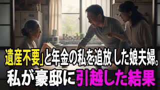 【スカッとする話】「貧乏人は出ていけ！」と月8万の年金暮らしの私を追い出した娘夫婦。→翌日、私が隠し持つ”3億円”で高級住宅街へ引っ越したと知った彼らの反応は…【朗読】【シニアライフ】【感動する話】