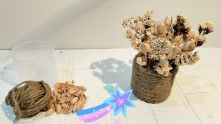 Flowers With Pista Shells | Flower 🌹 Vase | How To Reuse Pista Shells #pistashell #pistachio