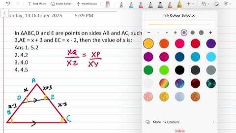 In ΔABC,D and E are points on sides AB and AC, such that DE∥BC. If AD = x,DB = x -3 SSC CHSL 2024