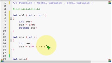 Bangla C programming tutorial  78  Function  global & local variable HD