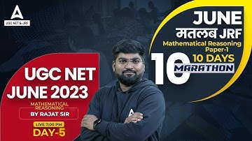 UGC Net June 2023 I UGC Net Mathematical Reasoning Paper - 1 | UGC Net Reasoning Question