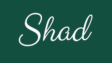 Learn how to Sign the Name Shad Stylishly in Cursive Writing