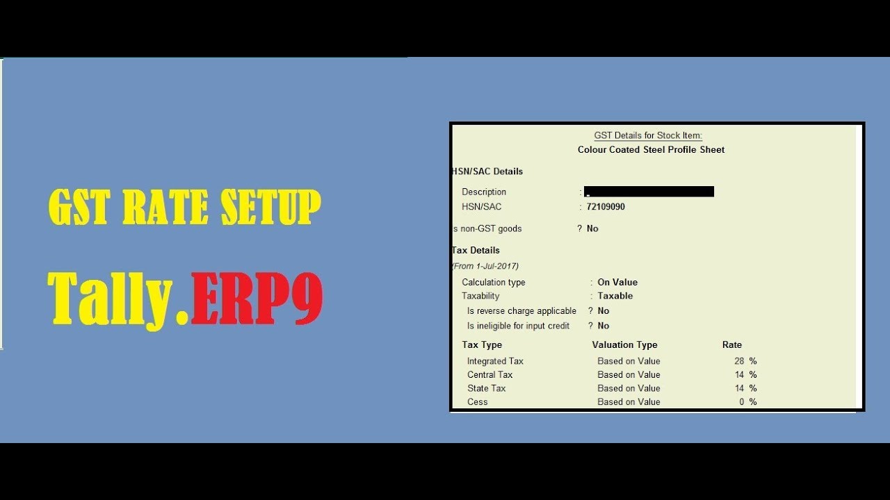 How To Set Gst Rate In Tally Prime How To Set Gst Rate In Tally Prime