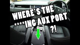Where is the Aux Port Audio Input Connector on the Range Rover