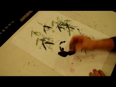 Китайская живопись Гохуа  Виталий Близнецов  Панда 2