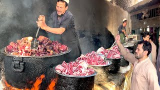 GIANT SIZE ROSH PREPARED ! FAMOUS LALCHAPUR ROSH RECIPE | STREET FOOD PESHAWARI DUM PUKHT MAKING