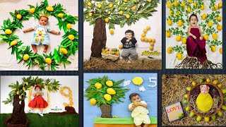 Summer special Mango🥭 theme baby photoshoot ideas at home | Easy baby photoshoot at home