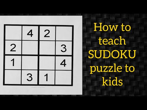 Teach Your Child How to Solve 4 x 4 Sudoku Puzzles 