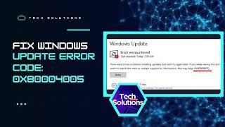 Details 3 Ways to Fix Windows Update Error Code: 0x80004005 Update