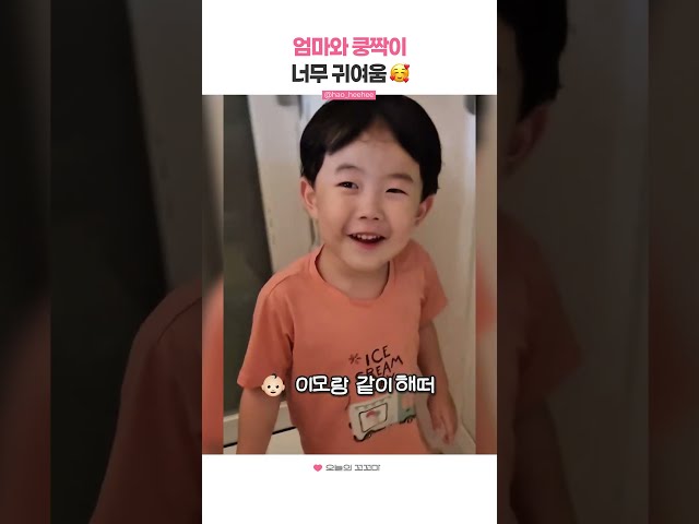 엄마와 쿵짝이 너무 귀여움????
