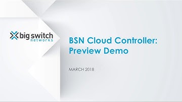 Big Switch: Cloud Controller Demo