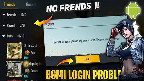100% Working 😍 Bgmi Server Error Problem Fix | Friends not showing in bgmi | Bgmi Server is Busy