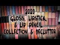 2020 Lipgloss, Lipstick, Lipliner Collection & Declutter