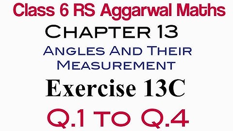 Exercise 13C Q.1 to Q.4 Class 6 RS Aggarwal Maths
