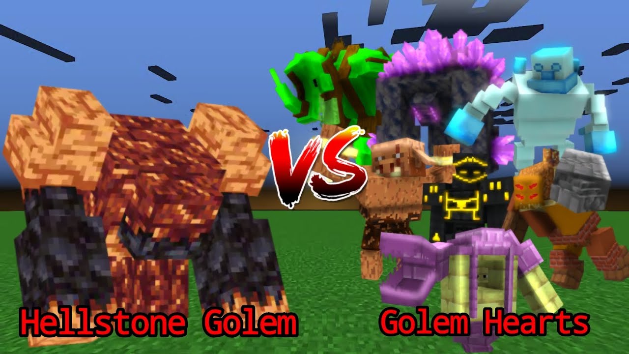 Hellstone Color Hellstone Golem vs Golem Hearts | Minecraft Mob Battle - YouTube