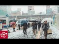 Walking in the snow in Tokyo Shibuya - 4K