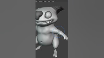 Sculpting Fur in Blender #shorts