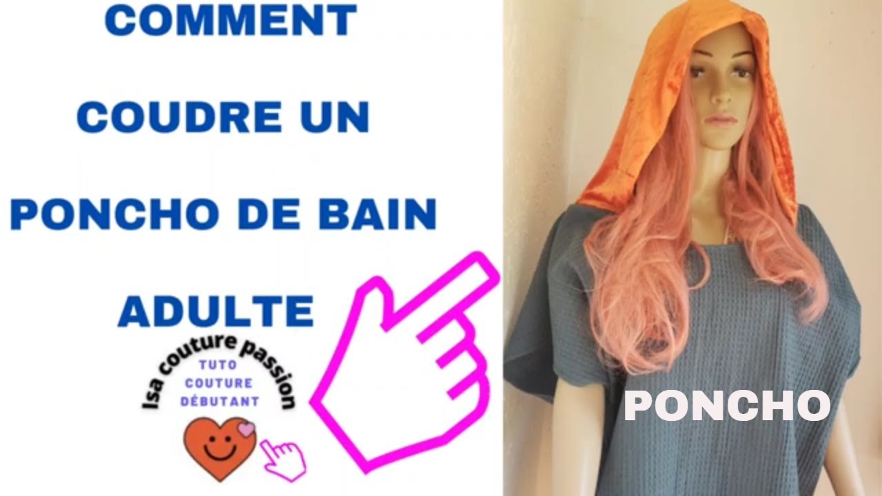 Poncho de bain adulte