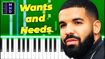 Drake - Wants and Needs ft. Lil Baby (Piano Tutorial Easy)