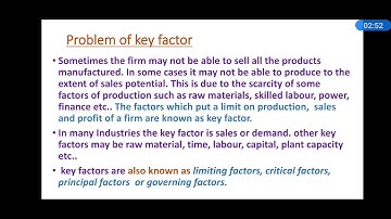 Problem of key factor,  Marginal costing & Decision making,  CU 5th sem B.Com Management Accounting