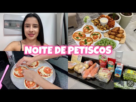 NOITE DO CASAL- PETISCOS SAUDÁVEIS, NUGGETS, MINI PIZZA E MOLHO