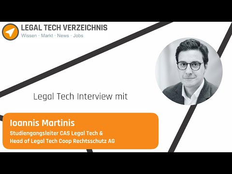 Ioannis Martinis, Studiengangsleiter CAS Legal Tech der Zürich Hochschule, im Legal Tech Interview