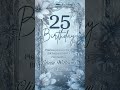Silver Blue Winter Birthday Dinner Invitation | Elegant Animated Canva Template (MP4)
