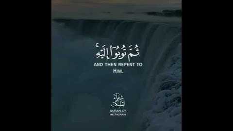 واستغفروا ربكم ثم توبوا اليه | ناصر القطامى سورة هود 💚🌷