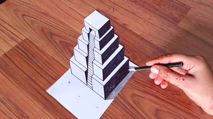 Easy 3D drawings Staircase on paper – Optical illusion | Easy 3d drawing ideas | How to draw 3d