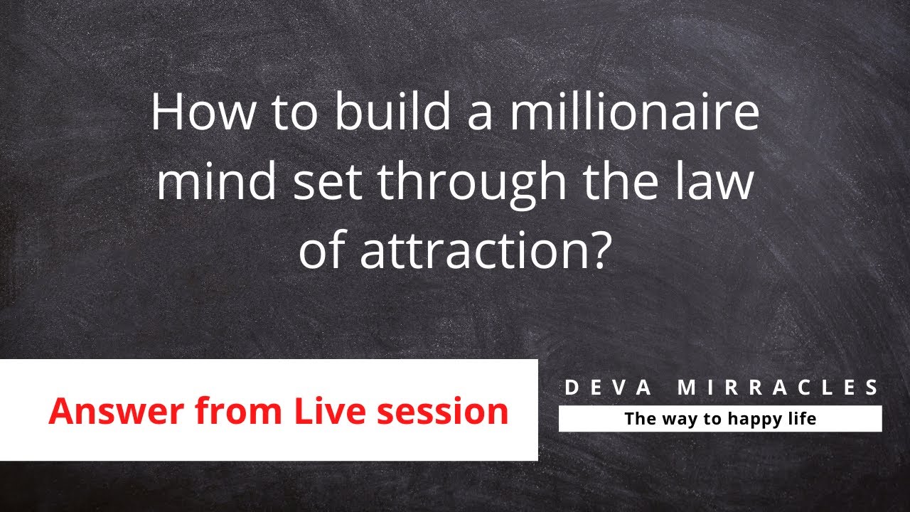 How to build a millionaire mind set through the law of attraction in Tamil