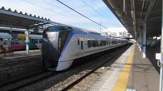 JR東日本E353系「特急あずさ16号」新宿行きが松本駅を発車