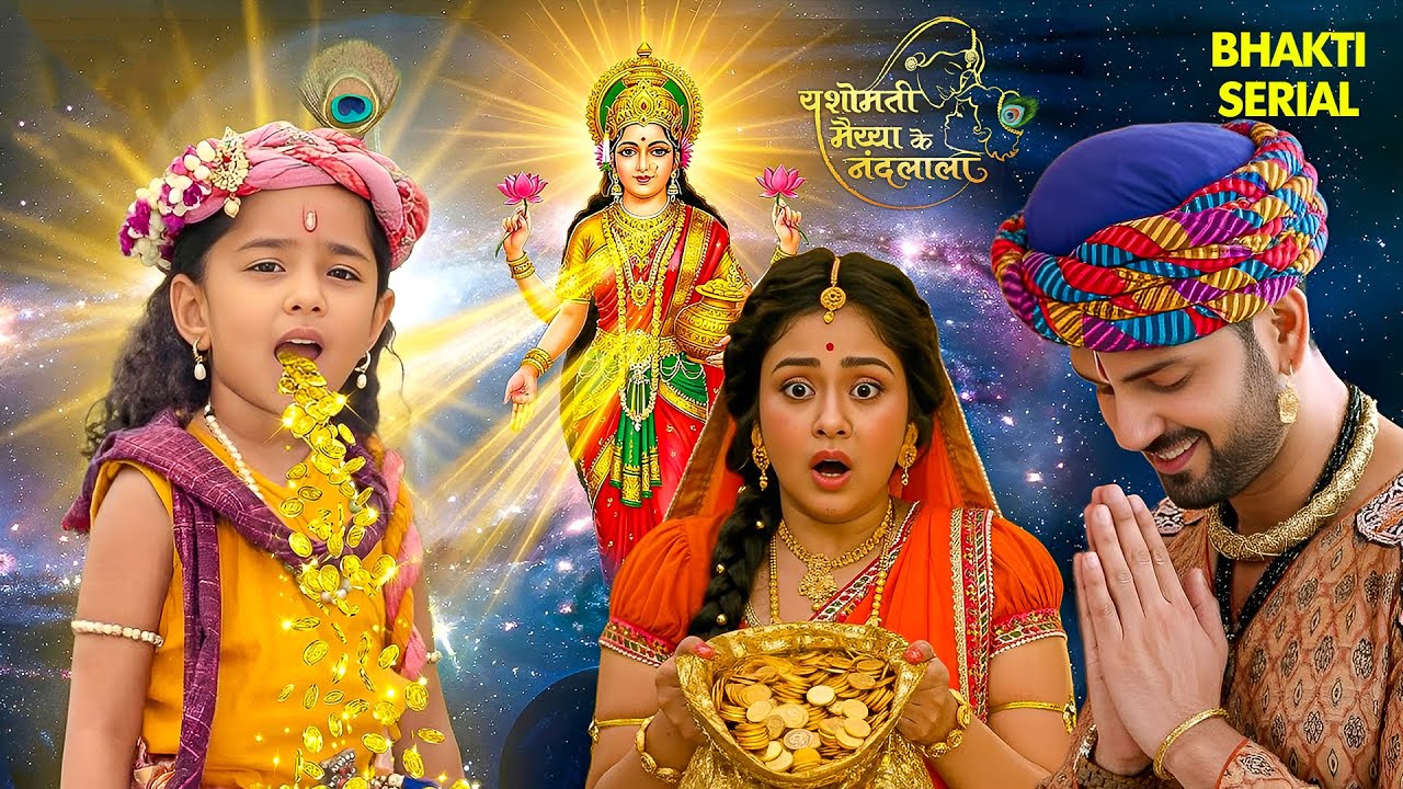 कान्हा और मां लक्ष्मी की लीला देख,मैया के उड़े होश | Little Krishna | Hindi Show | Radhe Radhe