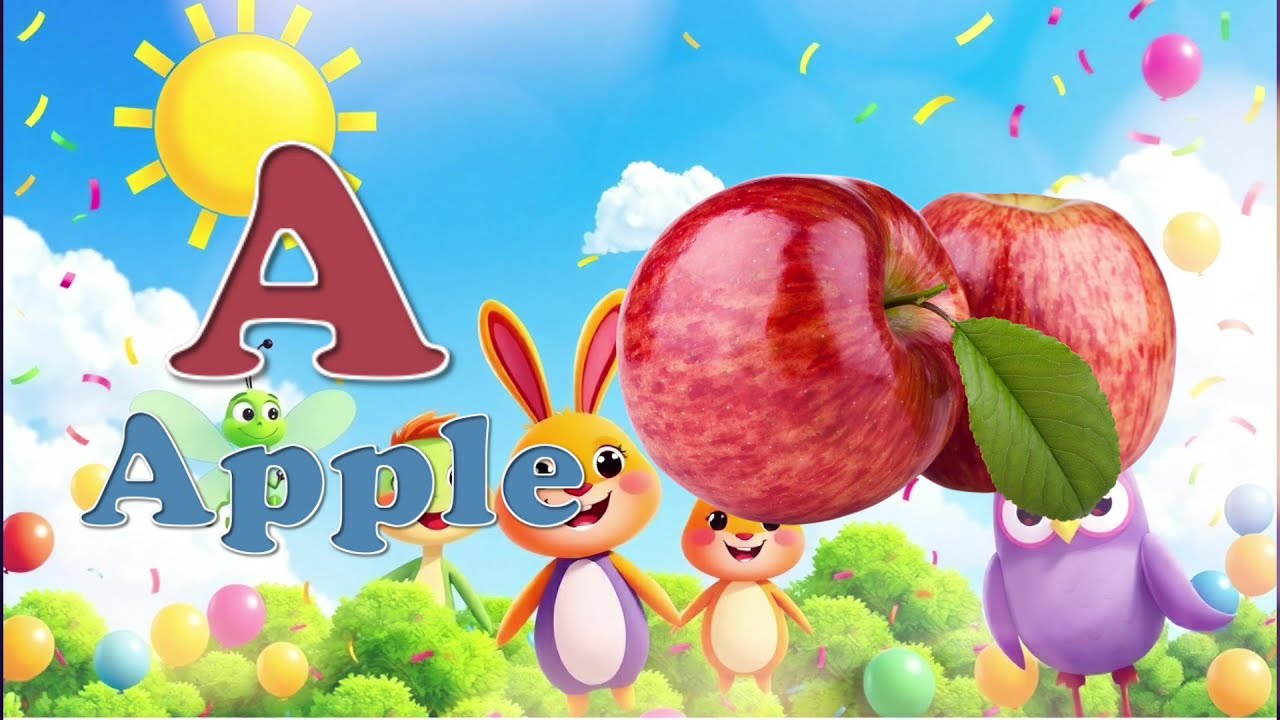 ABC Song for Kids | A is for Apple 🍎 | Fun Alphabet Song with Bright ...