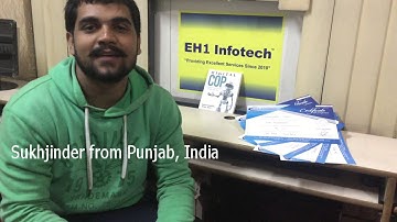 Sukhjinder from Amritsar giving 1 Year EH1-Infotech Cybersecurity Web Designing Diploma Feedback