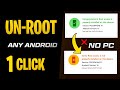 How to Unroot Android (Remove Root) Without PC Ft. POCO F1 | Hindi 2021